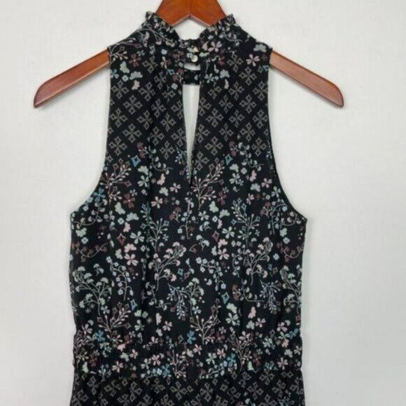 Ted Baker Marcila Hazel High Neck Wide Leg Floral Print Jumpsuit Black US 2 - Picture 5 of 13